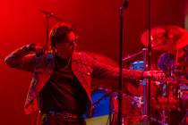 The Strokes lead singer Julian Casablancas performs at Allegiant Stadium on Saturday, Aug. 6, 2 ...