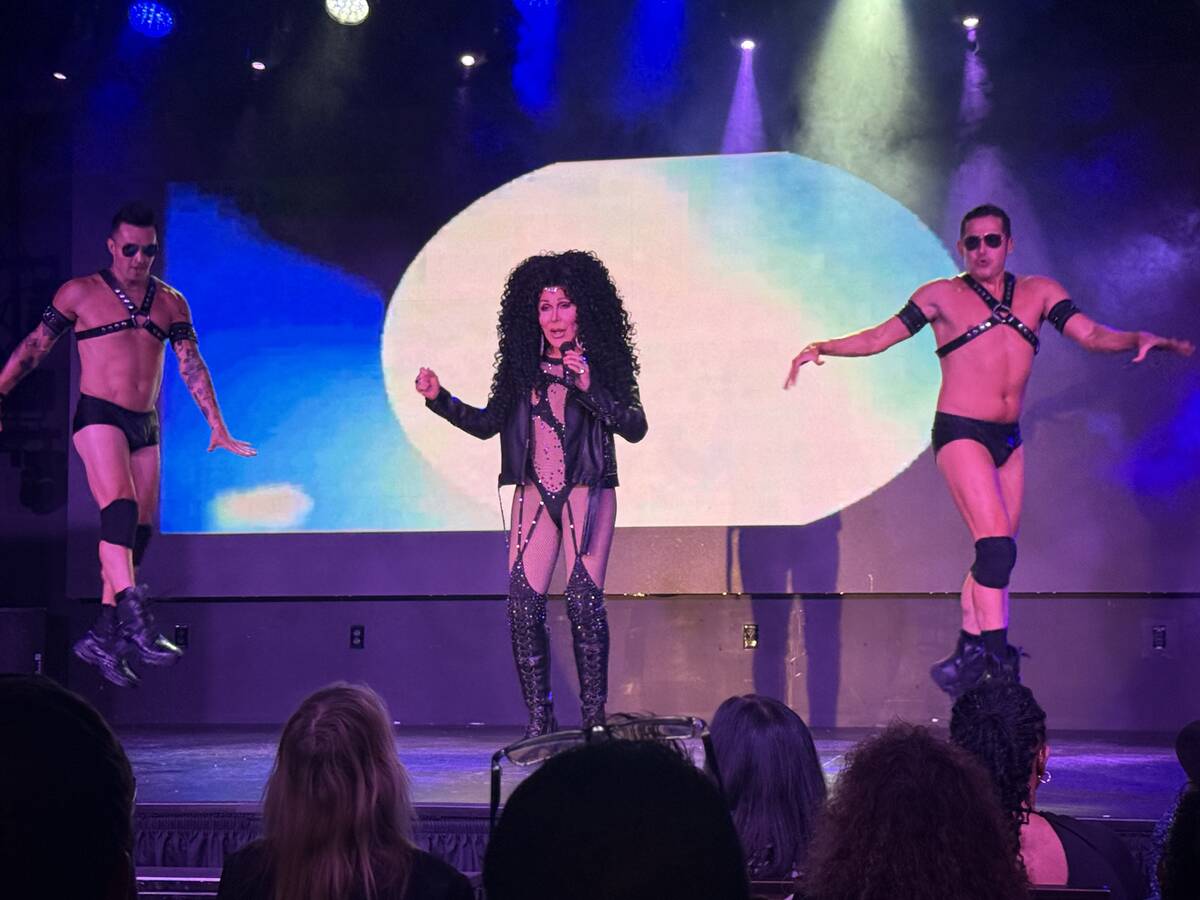 Steven Wayne as Cheris shown with dancers Warren Vanover and Daniel Thomson in "Divas, Drag and ...