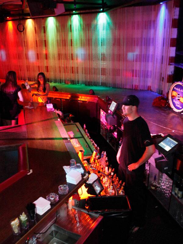 The bar area at Ivan Kane's Forty Deuce Nightclub-Burlesque inside the Mandalay Bay hotel-casin ...