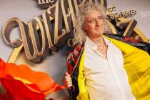 Brian May on a red carpet at the world premiere of “Wizard of Oz” at the Sphere T ...
