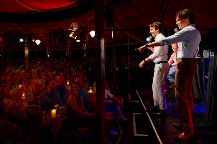 Sweeney Preston and Ethan Cavanaugh co-star in the wine-tasting comedy experience, "In Pour Tas ...