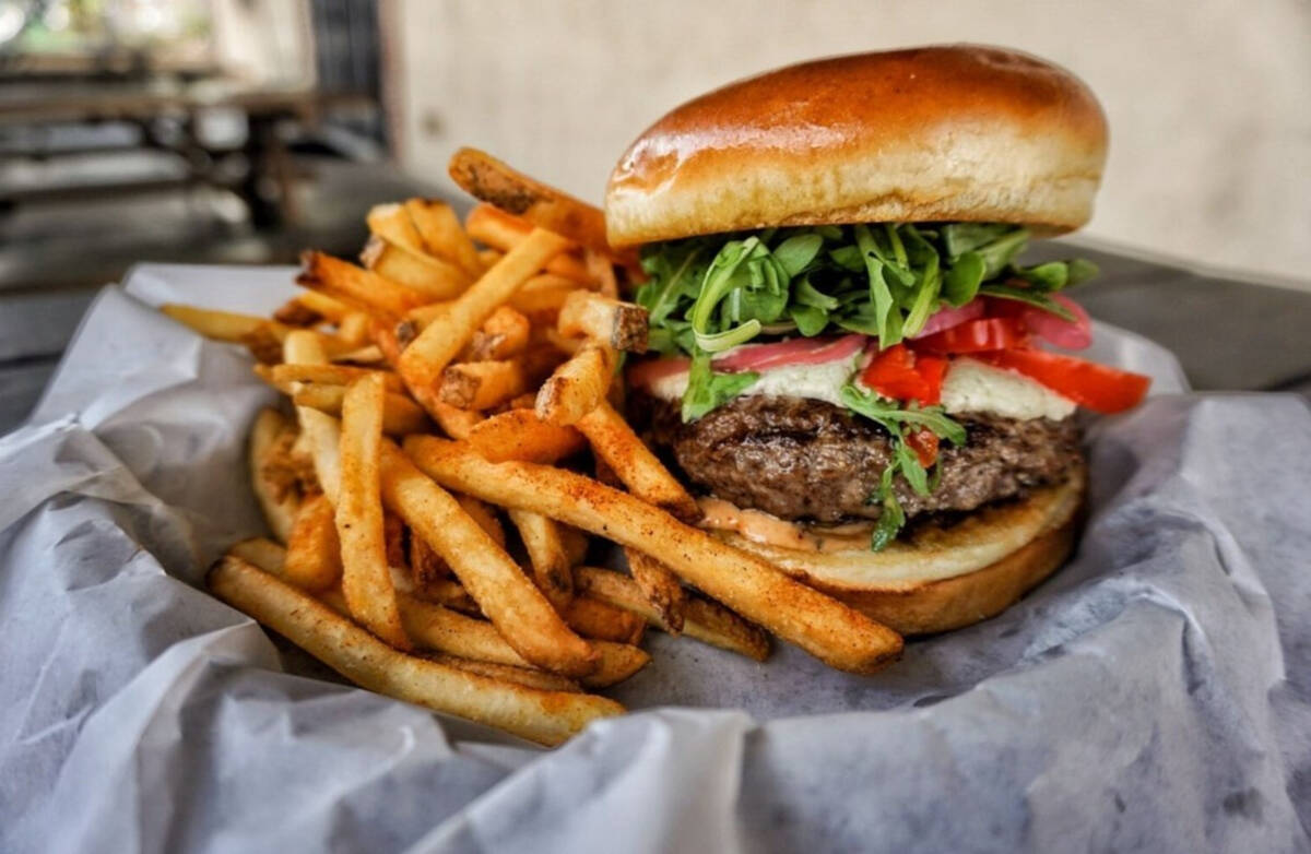 A Bar Code Burger from Bar Code Burgers on East Flamingo Road in Las Vegas. (Las Vegas Review-J ...