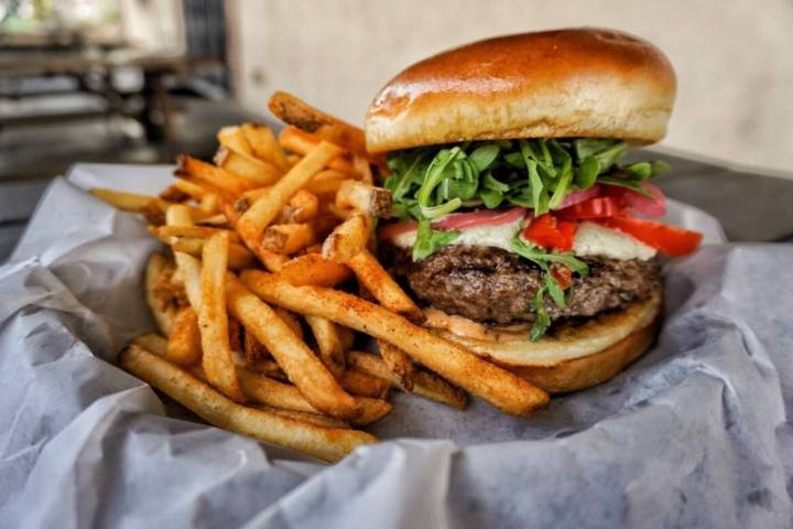 A Bar Code Burger from Bar Code Burgers on East Flamingo Road in Las Vegas. (Las Vegas Review-J ...