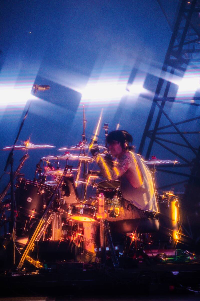 Mötley Crüe is shown opening its residency at Dolby Live on Friday, Sep. 12, 2025. (Marcus Mc ...