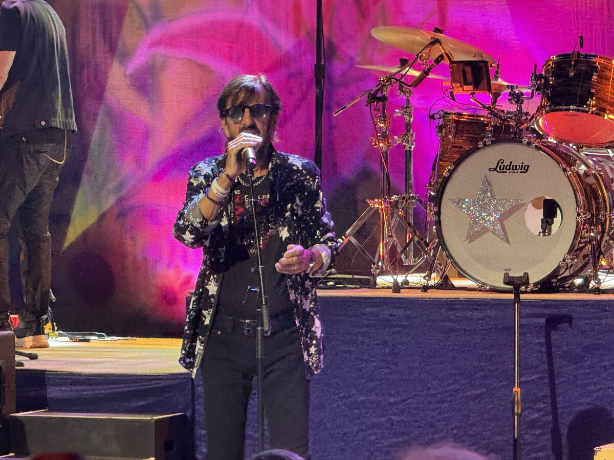 Ringo Starr performs with his All-Starr Band at The Venetian Theatre on Friday, Sept. 26, 2025. ...