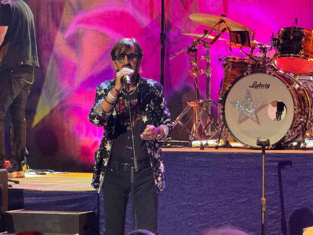 Ringo Starr performs with his All-Starr Band at The Venetian Theatre on Friday, Sept. 26, 2025. ...