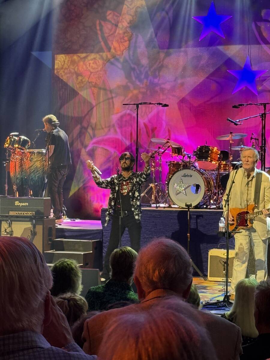 Ringo Starr performs with his All-Starr Band at The Venetian Theatre on Friday, Sept. 26, 2025. ...