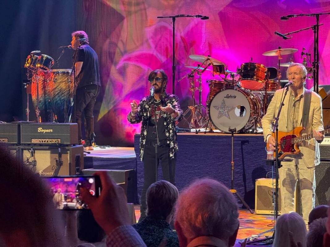 Ringo Starr performs with his All-Starr Band at The Venetian Theatre on Friday, Sept. 26, 2025. ...