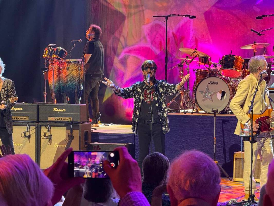 Ringo Starr performs with his All-Starr Band at The Venetian Theatre on Friday, Sept. 26, 2025. ...