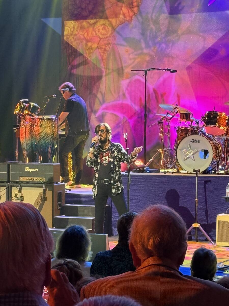Ringo Starr performs with his All-Starr Band at The Venetian Theatre on Friday, Sept. 26, 2025. ...