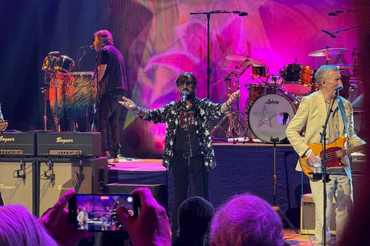 Ringo Starr performs with his All-Starr Band at The Venetian Theatre on Friday, Sept. 26, 2025. ...