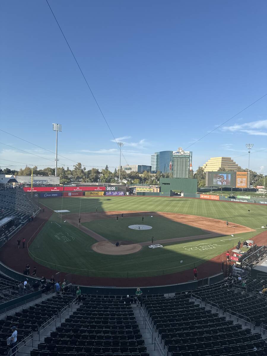 Summit Health Park in Sacramento is shown during batting practice on Wednesday, Aug. 27, 2025. ...