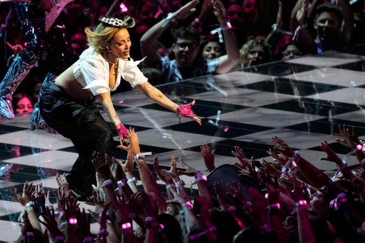 Doja Cat performs "Jealous Type" during the MTV Video Music Awards on Sunday, Sept. 7 ...
