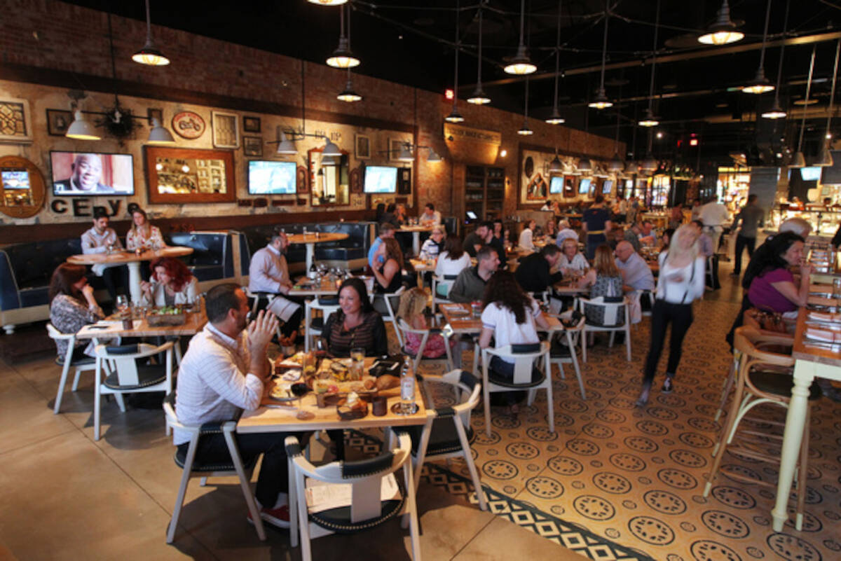 The dining room at the former Hearthstone Kitchen & Cellar in Red Rock Resort, before it closed ...