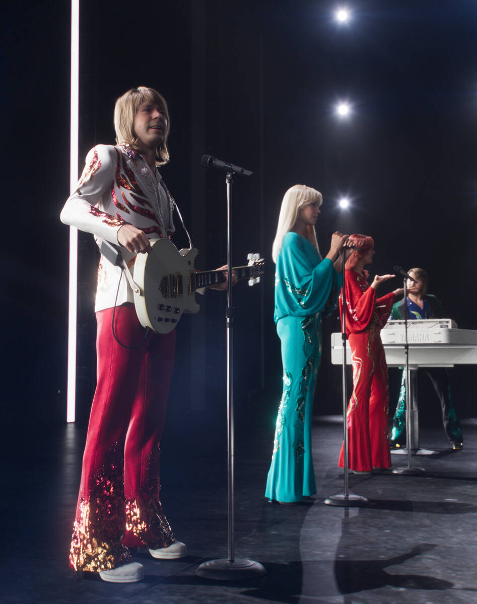 Virtual avatars of the members of ABBA are shown in "ABBA Voyage," playing at ABBA Arena in Lon ...