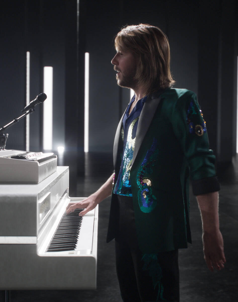 A virtual avatar of Benny Andersson is shown in "ABBA Voyage," playing at ABBA Arena in London. ...