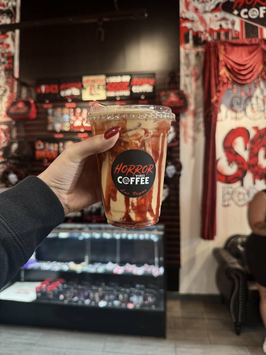 The Carrie White Mocha at Horror Vibes Coffee. (Horror Vibes Coffee)