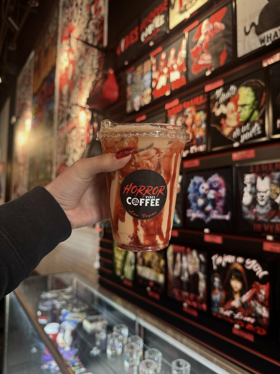 The Carrie White Mocha at Horror Vibes Coffee. (Horror Vibes Coffee)