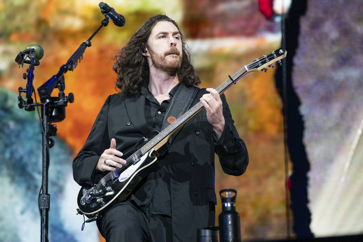 Hozier performs during Festival d'ete de Quebec on Thursday, July 10, 2025, in Quebec City ...