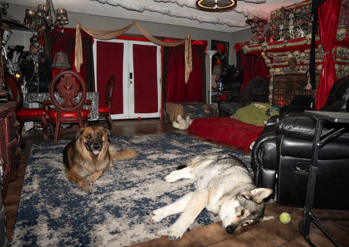 Jack the Ripper (right) and Leon RPD relax in the living room of Skull Manor, a year-round Hall ...