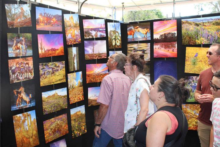 Artwork at Art in the Park can include paintings, photography, glasswork and many other mediums ...