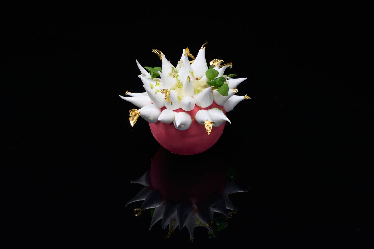 A pink spikey lemon from Hakkasan in MGM Grand on the Las Vegas Strip. (Tao Group Hospitality)