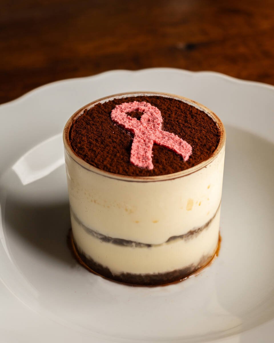 Pink tiramisù from Lavo in The Venetian on the Las Vegas Strip. (Tao Group Hospitality)