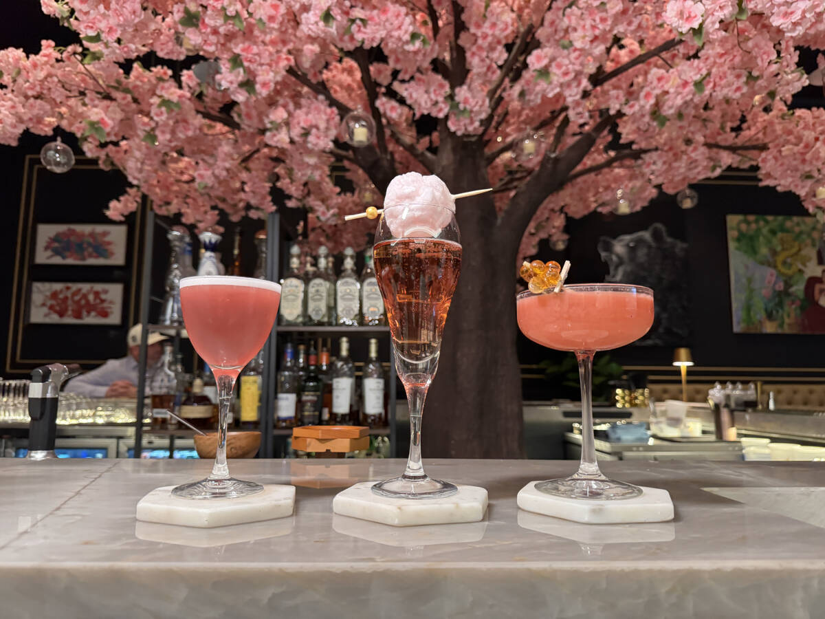 Special cocktails for National Breast Cancer Awareness Month from Liam's Den & Bubble Bar in Th ...