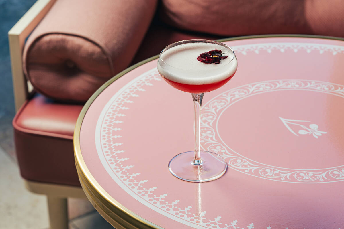 The Pink-Tini from Komodo and Papi Steak in Fontainebleau on the Las Vegas Strip. (Groot Hospit ...