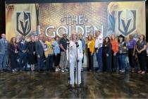 Vegas Strong Fund Board of Directors Chair Jan Jones is shown at City National Arena during the ...