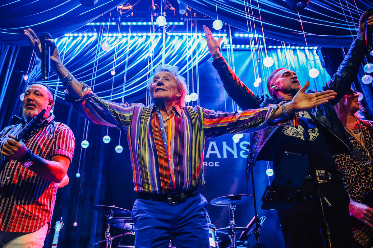 Rod Stewart celebrates the second anniversary of his liquor brand, Wolfie’s, inside of C ...