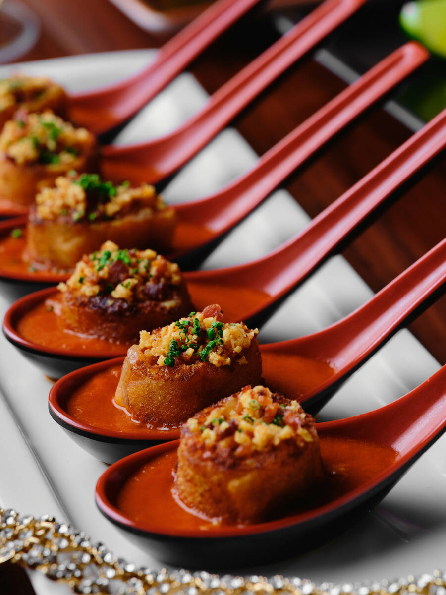 The Grilled Cheese and Tomato Soup Dumplings at Beauty & Essex at The Cosmopolitan of Las Vegas ...