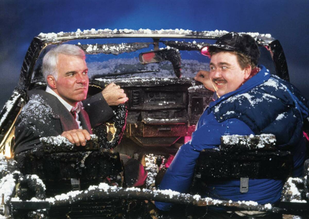 Steve Martin, left, and John Candy star in "Planes, Trains & Automobiles." (Paramount Pictures)