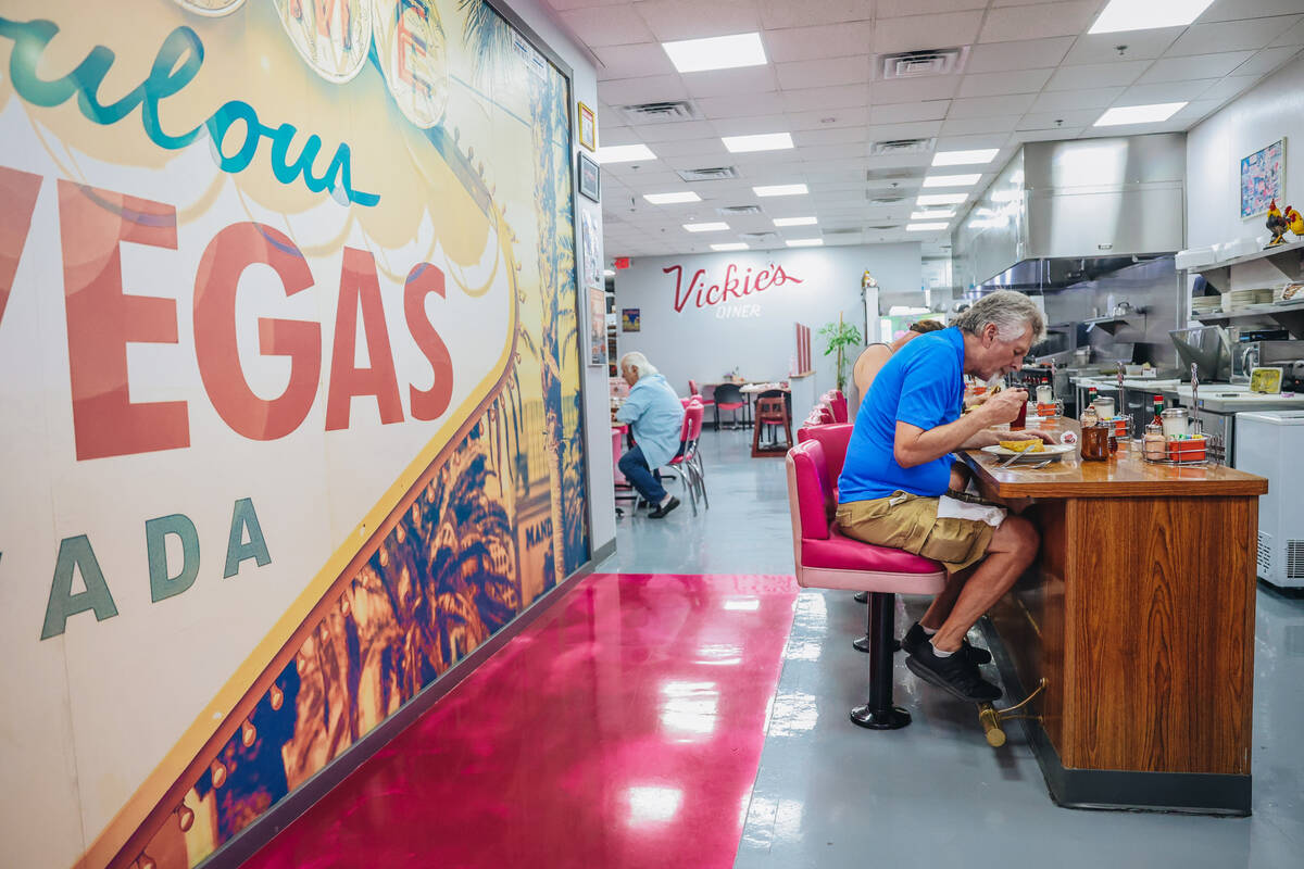 The inside of Vickie’s Diner, which offers three breakfast specials for less than $10 ap ...