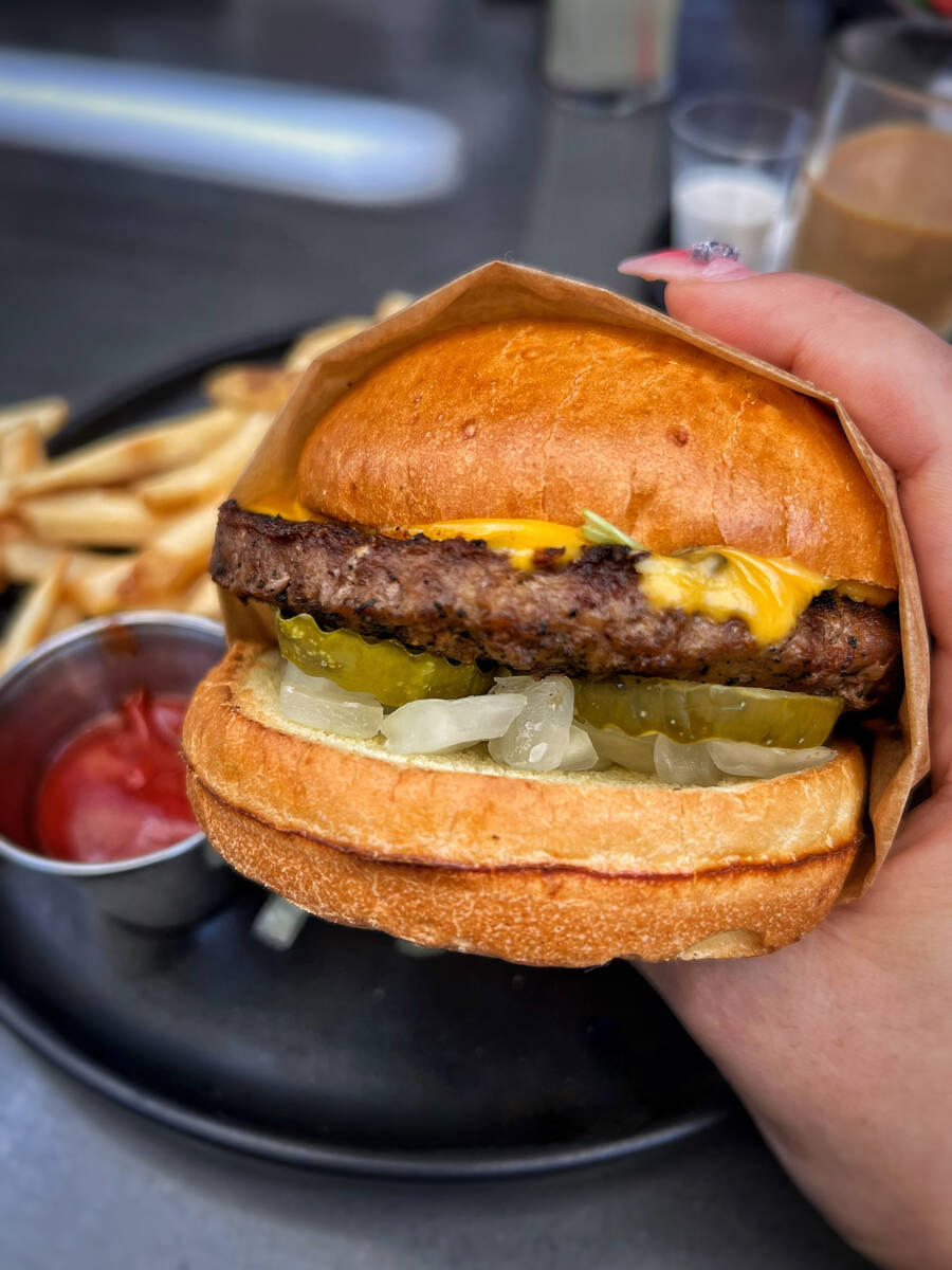 The $5.99 burger and fries from Village Pub & Cafe at Ellis Island in Las Vegas. (Ellis Island)