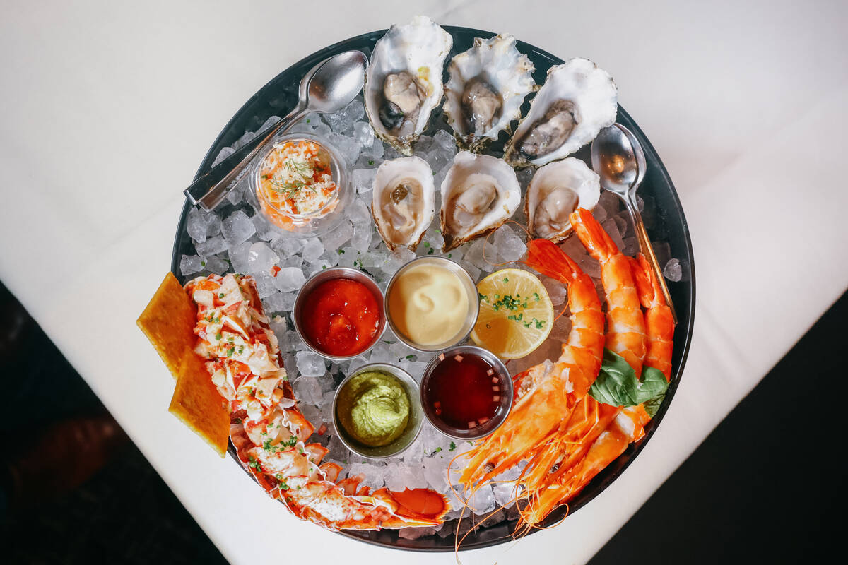 One of several seafood tower options at High Steaks at Rio Hotel & Casino on Wednesday, Oct ...