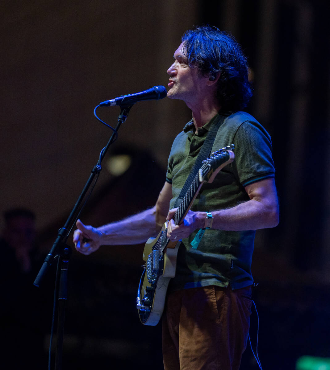 Tim Kasher, frontman of the indie rock band Cursive, performs on the main stage at Best Friends ...