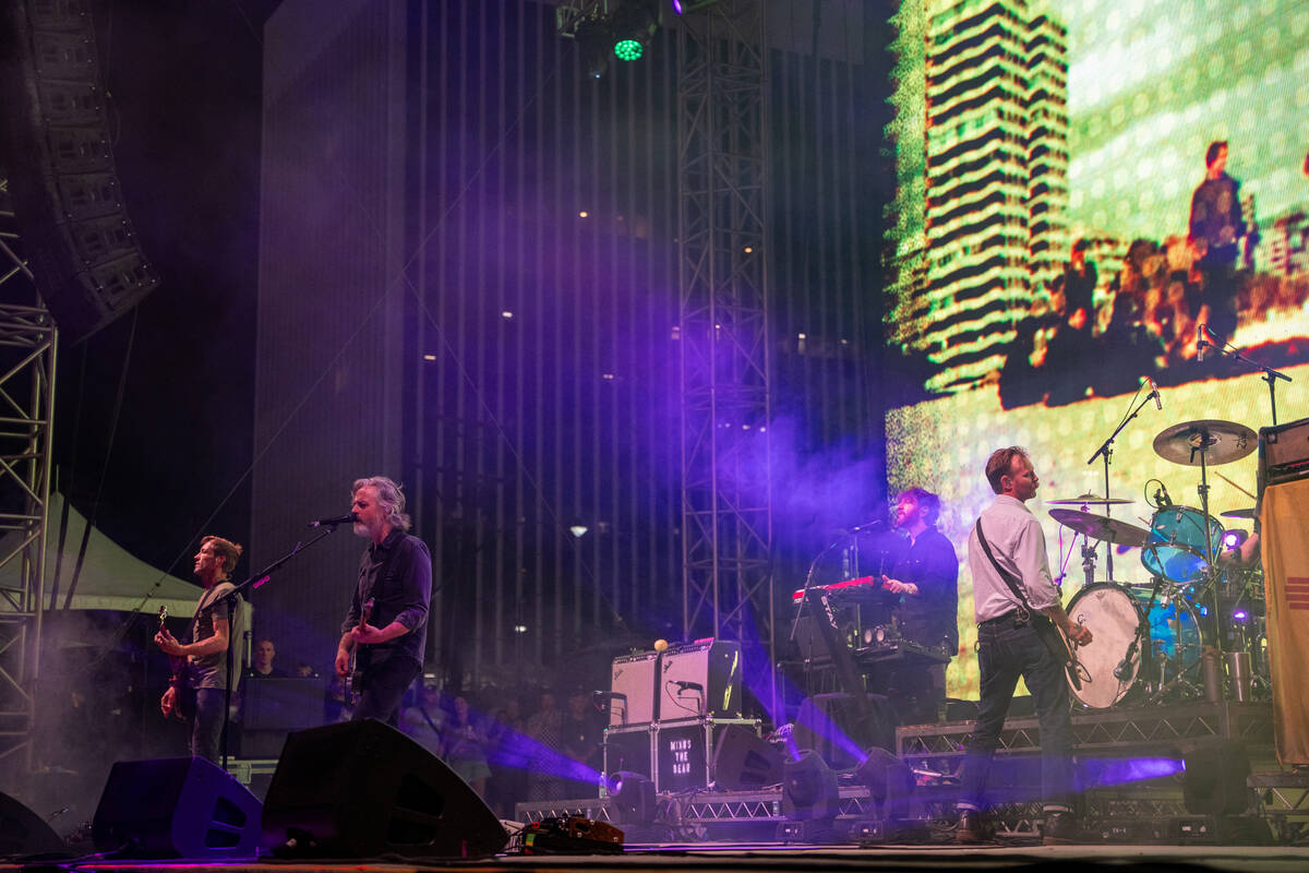 Minus the Bear, Friday night’s headlining band, performs during Best Friends Forever Fes ...