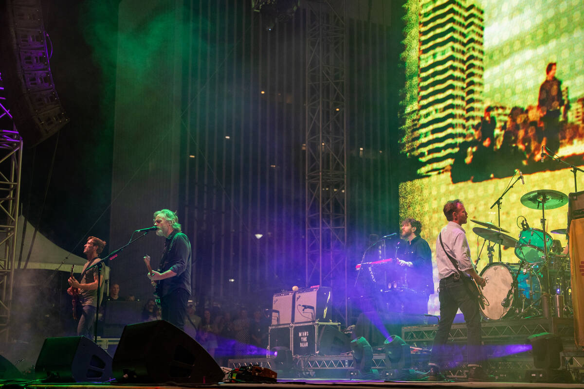 Minus the Bear, Friday night’s headlining band, performs during Best Friends Forever Fes ...