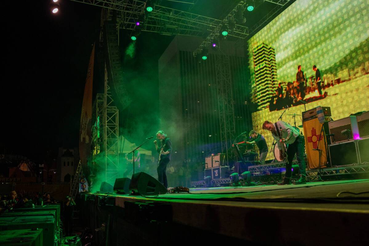 Minus the Bear, Friday night’s headlining band, performs during Best Friends Forever Fes ...