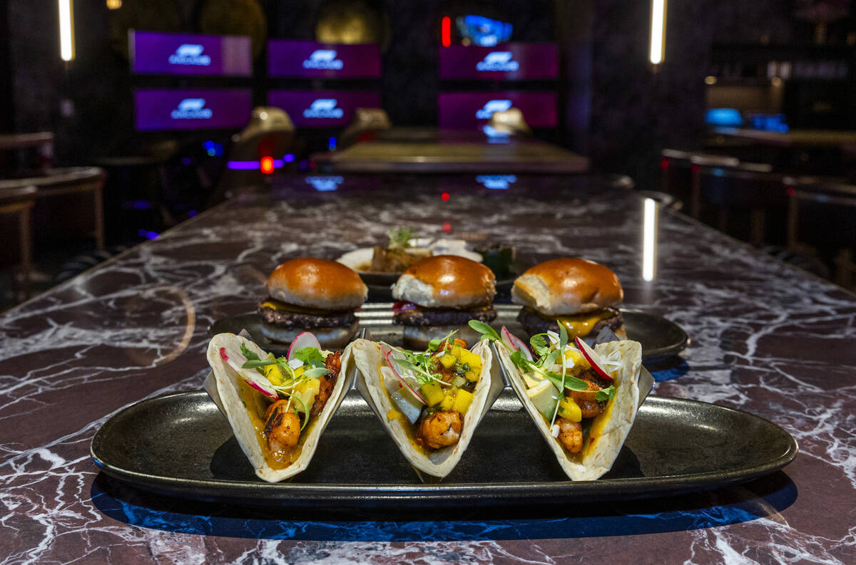 Chipotle Tiger Shrimp with pickled daikon, cucumber, ginger and ponzu available at the F1 Las V ...