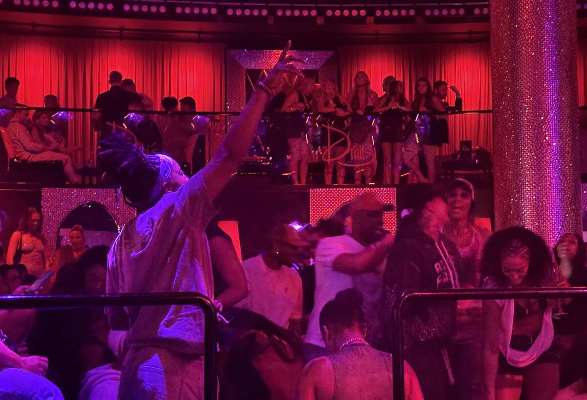 The scene from the three-time WNBA champion Las Vegas Aces' party at Drais Nightclub at the Cro ...