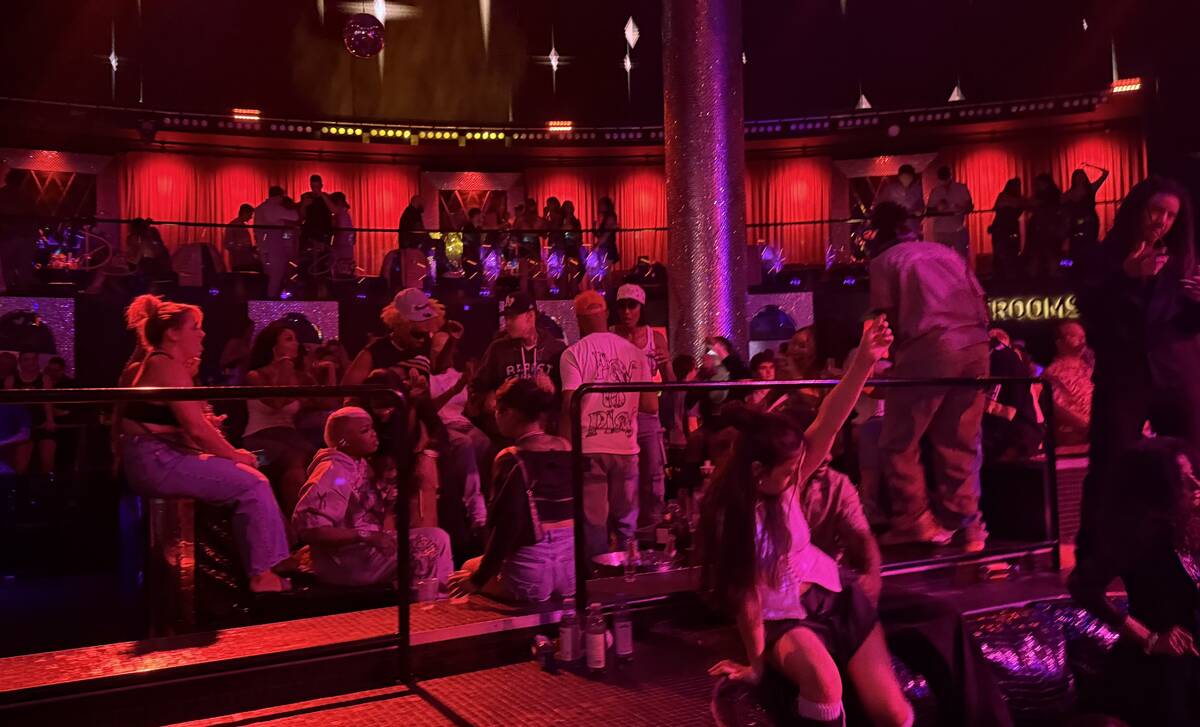The scene from the three-time WNBA champion Las Vegas Aces' party at Drais Nightclub at the Cro ...