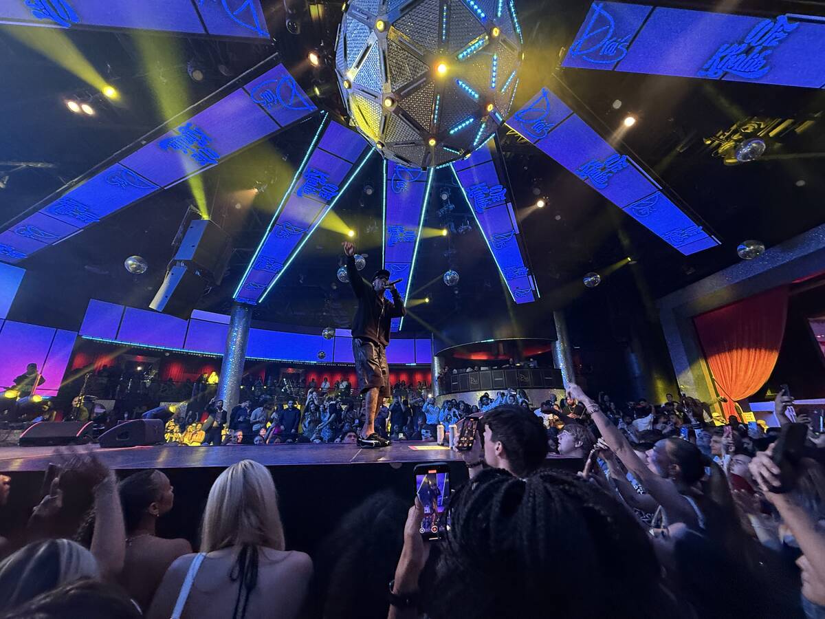 Rap star Wiz Khalifa is shown at three-time WNBA champion Las Vegas Aces' party at Drais Nightc ...