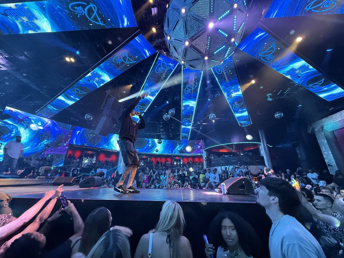 Rap star Wiz Khalifa is shown at three-time WNBA champion Las Vegas Aces' party at Drais Nightc ...