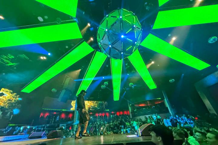 Rap star Wiz Khalifa is shown at three-time WNBA champion Las Vegas Aces' party at Drais Nightc ...