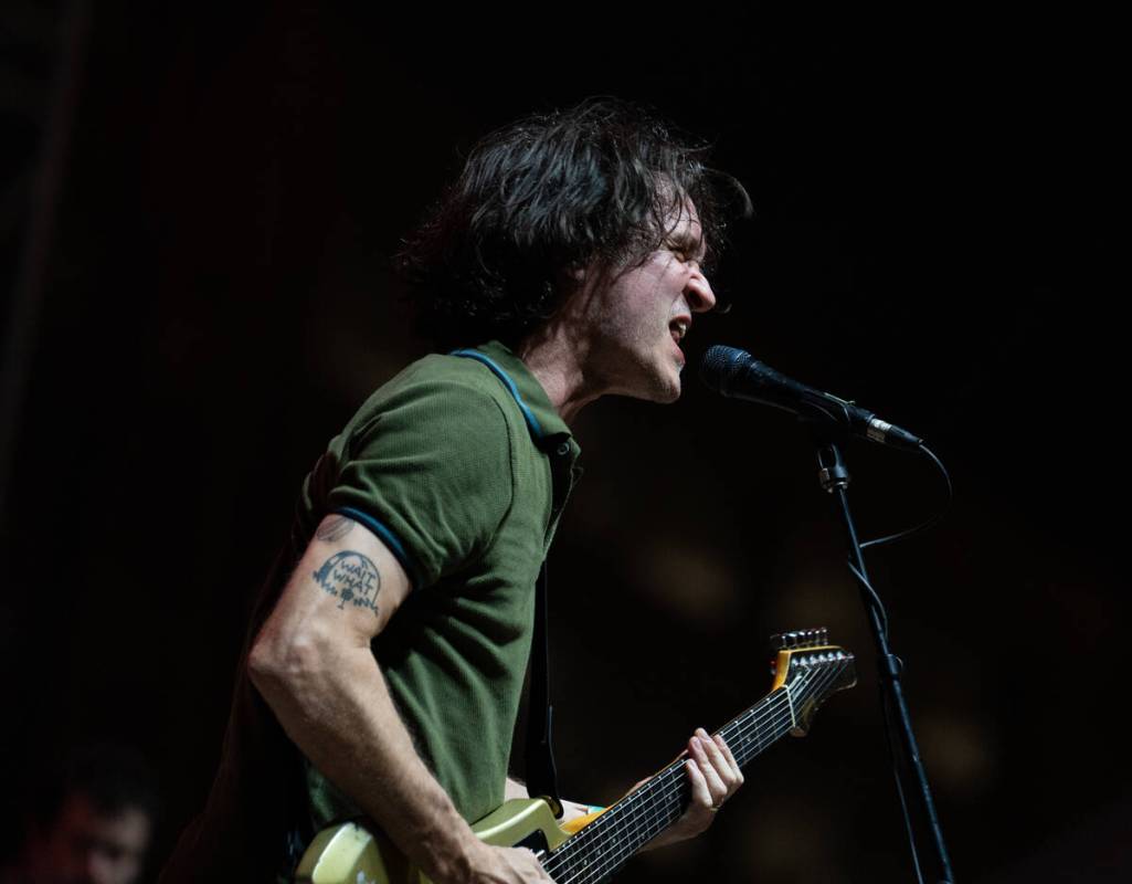 Tim Kasher, frontman of the indie rock band Cursive, performs on the main stage at Best Friends ...