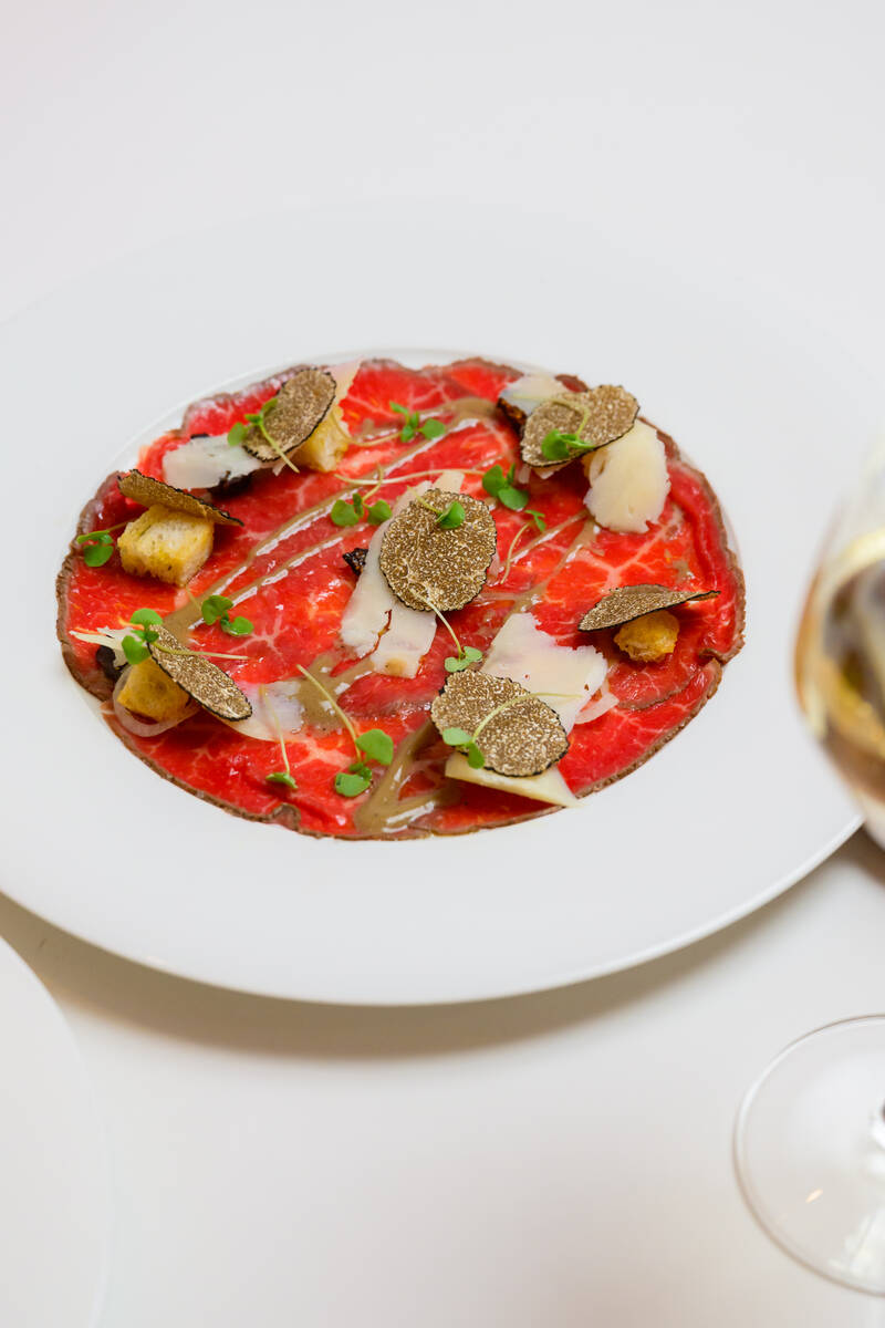 Carpaccio di Manzo featuring wagyu sirloin from Sofia, a Toronto and Miami hot spot popping up ...
