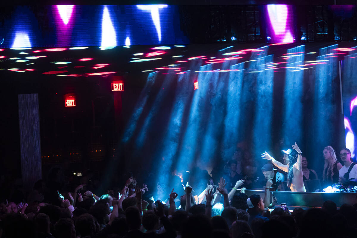 Steve Aoki performs at Marquee Nightclub at The Cosmopolitan on Tuesday, Oct. 14, 2025, in Las ...