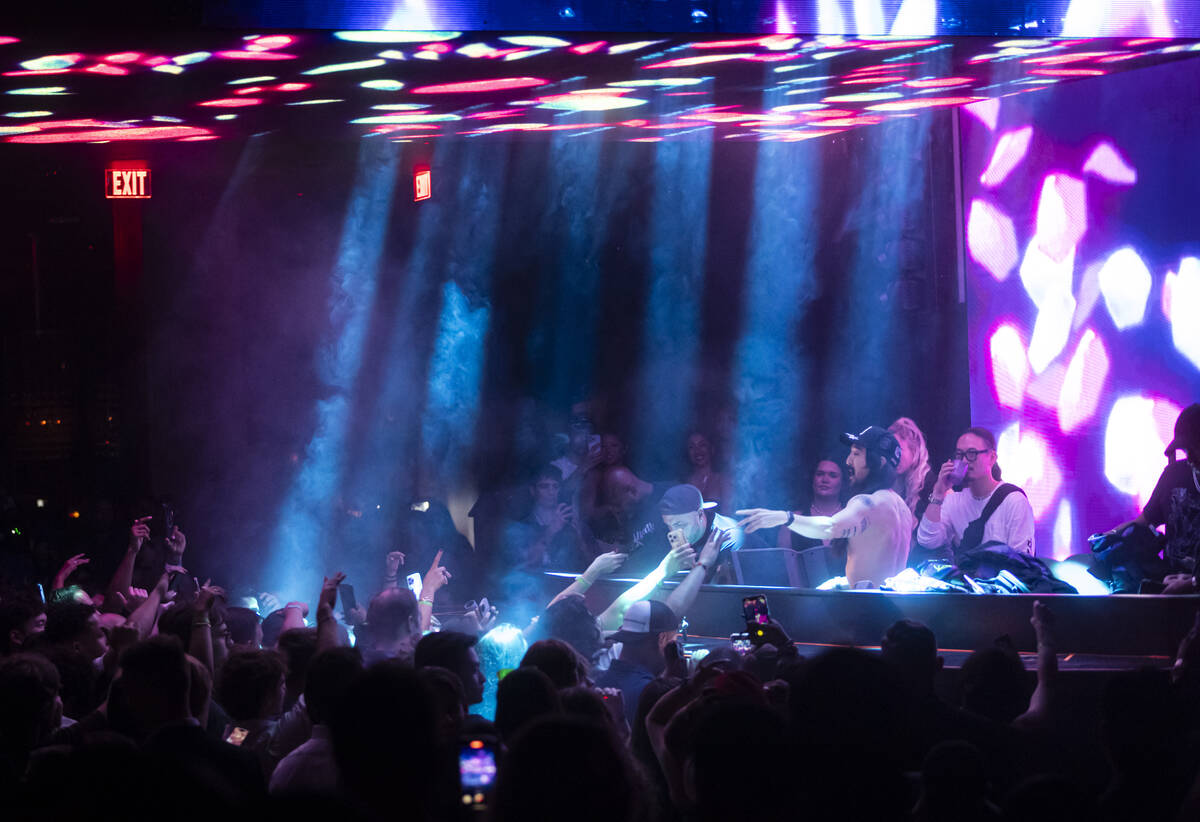 Steve Aoki performs at Marquee Nightclub at The Cosmopolitan on Tuesday, Oct. 14, 2025, in Las ...